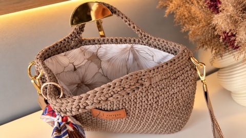 Mokka Chic – torebka handmade w kolorze kawowym