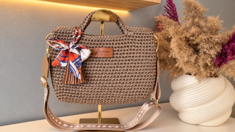 Mokka Chic – torebka handmade w kolorze kawowym