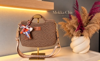 Mokka Chic – torebka handmade w kolorze kawowym